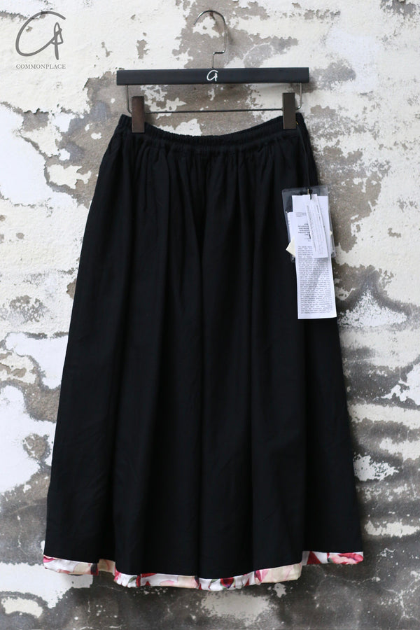 GEOFFREY B. SMALL wool lace silk printed lining handmade skirt Italy GBS-CVWG03special2-HEI CVWG03 black 4